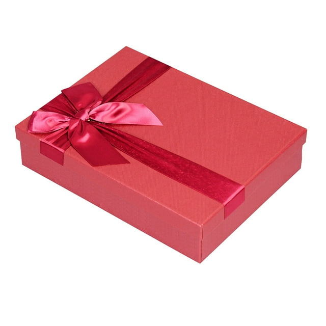1pc Gift Box Paperboard Exquisite Rectangular Clothes Shirt Scarf Birthday Gift Packing Box (Size M Red)