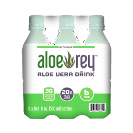Aloe Rey Aoe Vera Drink, 16.9 Fl. Oz., 6 Count