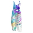 thumbnail image 3 of Women's Patchwork Dual Pocket Jumpsuit Loose Floral Print Bohemian Wide Leg Bib Overall, 3 of 3