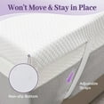 thumbnail image 6 of 2 Inch Gel Memory Foam Mattress Topper Twin Size Ventilated High Density Pad Bed, 6 of 8