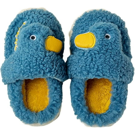 

PIKADINGNIS Soft Plush Chick/Duckling Fuzzy Slippers for Girls Boys Winter Warm Fun Cute Animal Closed Toes Home Slippers
