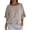 *Beige, variant on VBVC Women's and Women's Plus Cotton-Linen Top,Ladies Lightweight 3/4 Sleeve Crew Neck Blouse,Summer Ruffle Hem Shirt for Women,Beige,S-2XL
