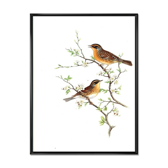 Designart 'Ancient Mammals II' Farmhouse Framed Canvas Wall Art Print