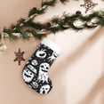 thumbnail image 7 of Yiaed Black White Spooky Ghosts Print Christmas Stockings, Christmas Stockings Hanging Ornaments, Christmas Stockings for Family Christmas Holiday Decorations, 7 of 7