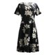 thumbnail image 5 of Moda mujer Casual Sexy cuello en V estampado verano manga corta Botton Mini vestido Fridja  bnh5102, 5 of 5