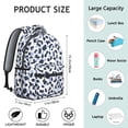 thumbnail image 6 of Leopard Print Backpack for School,Cute School Bag,Schoolbag with Adjustable Shoulder Straps & Padded Back,15.3"x11"x7.1"., 6 of 6