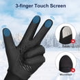 thumbnail image 6 of Winter Gloves for Men Texting Gloves Windproof Gloves Fleece Lined Cold Weather Warm Gloves Cold Weather Gloves | Touchscreen Gloves Casual Outdoor Sports Gloves - Black & L, 6 of 6