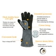 thumbnail image 4 of 16 Inch Flame Retardant Gloves,Heat Insulation Welding Gloves, 4 of 6