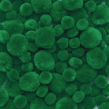 Colorations Pom-Poms, Green - 100 Pieces
