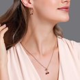 thumbnail image 6 of Tnobhg 1 Set Necklace Earring Suit Cute Gemstone Cherry Women's Simple Versatile Faux Crystal Necklace Accessories, 6 of 7
