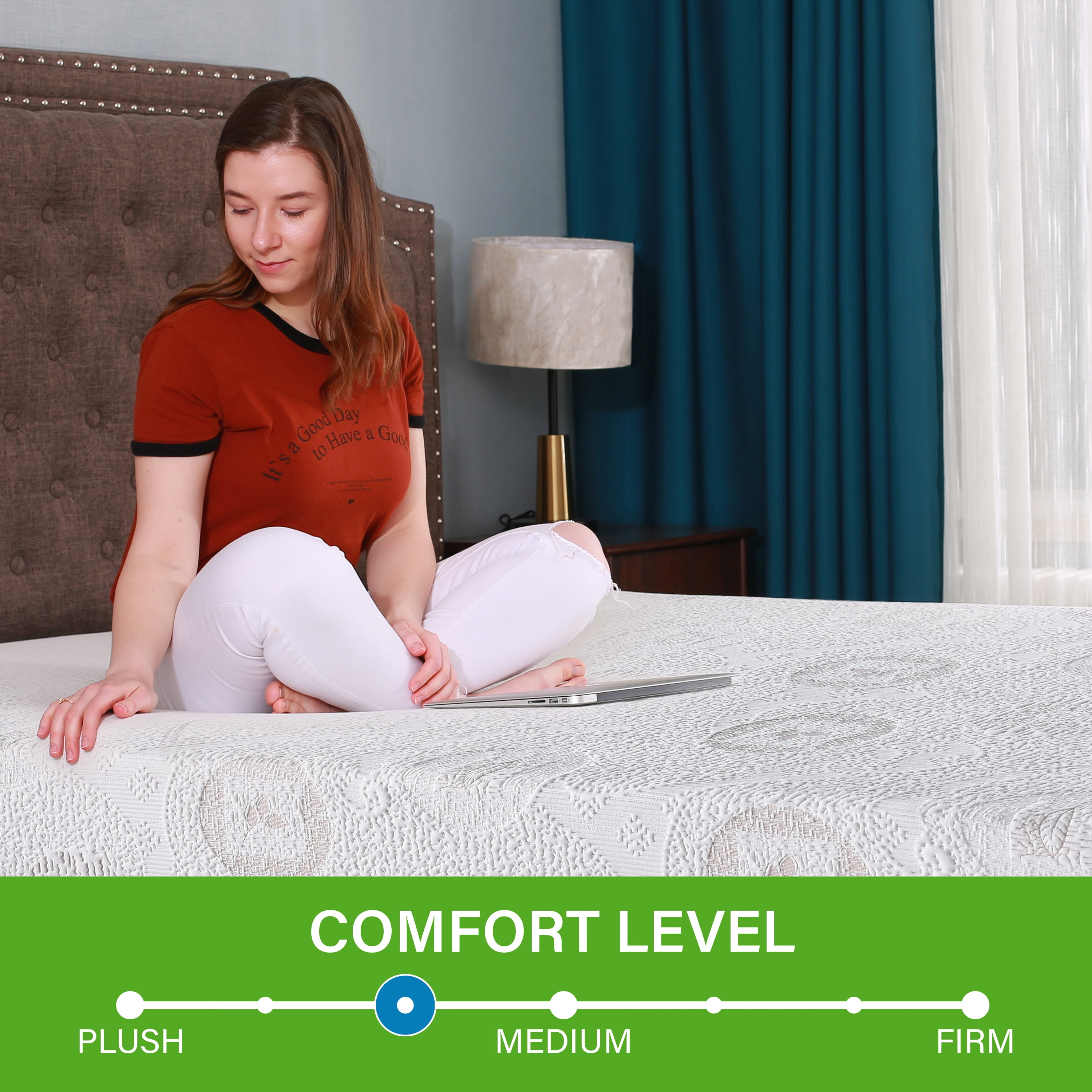 AC Pacific Herbalfusion California King 8" Green Tea Memory Foam Mattress