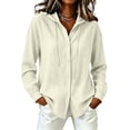 thumbnail image 6 of CFLVAEK Womens Sun Protection Hoodie Shirt Solid Color Long Sleeve Beach Vacation Blouse Casual Swimsuit Cover Up Tops Beige XXL, 6 of 9