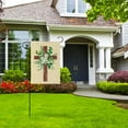 thumbnail image 4 of diyeu Spring Summer Eucalyptus Christian Cross Linen Garden Flag, Eucalyptus Leaf Flora Farmhouse Yard Decoration, Easter Patio Lawn Flag 12 x 18 Inch Double-Sided Outdoor Hanging Decor Supplies, 4 of 6