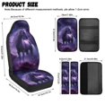 thumbnail image 7 of Xoenoiee Horse Galaxy Print 5 Pcs PU Leather Car Seat Covers Set with Seat Belt Pads & Console Cover, Universal Fit Waterproof Auto Interior Accessories for Most SUV, Truck, Sedan, Van, 7 of 7