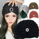 thumbnail image 4 of TQEHS Gorro de lana de punto, protección contra el frío en otoño e invierno, banda para el cabello cálida N4 F6W6, 4 of 5