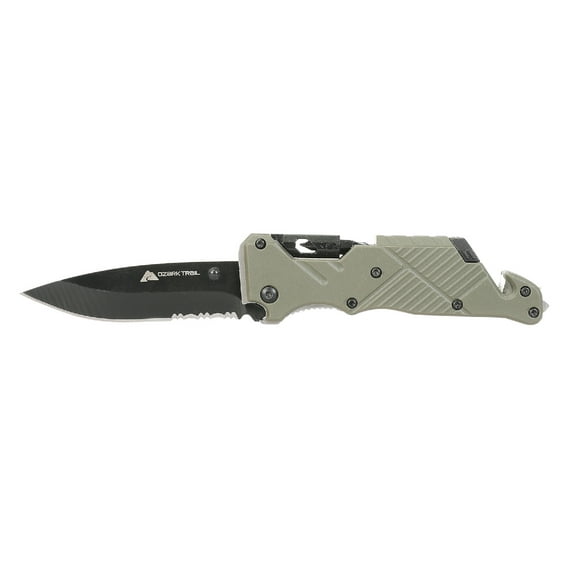 Ozark Trail 7-in-1 Multi Tool, Knife with Screwdriver, Model 89335, Stainless Steel