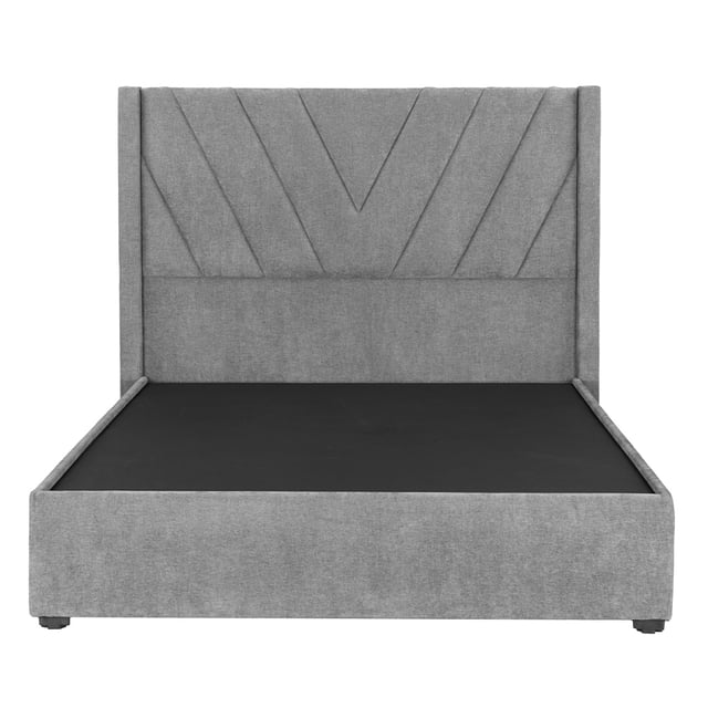 Recámara Individual Aurora Gris Duk con Cabecera + Box Base Cama