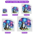 thumbnail image 5 of Happy New Year Bernese Mountain Dog Family Cheer Winter Midnight Firework Cutout Transfer Sticker Berner Lover Gifts Transparent Decal Art Decor - 02025, 5 of 5