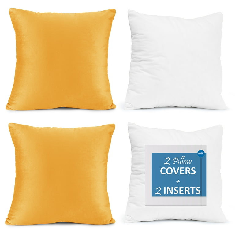 Square Throw Pillow Insert (Set of 2) Nestl Size: 16 x 16