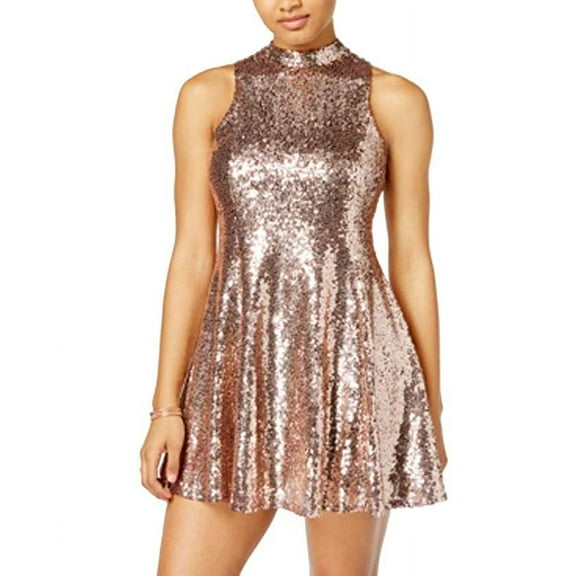 The Edit By Seventeen - Sequined Open-Back Dress - Juniors - 11AV/MD/RG