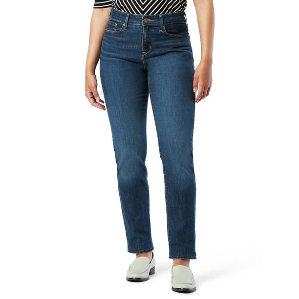 Signature by Levi Strauss & Co. Women's Mid Rise Straight Jeans -  
