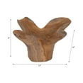 thumbnail image 3 of Decorative Bowl Teak Wood Sculptural Design - Casual Finish for Home, Office, Living Room or Bedroom Decor Accent Piece - Handcrafted Natural Display for Rustic Style Spaces - 8" Brown, 3 of 9