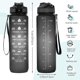 thumbnail image 2 of Sports Drinking Bottle 1L, Motivational Water Bottle 1000ml with Straw and Time Stamp, Adults & Kids, Including Cleaning Brush, Leak-Proof Bottle for, 2 of 5