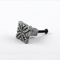 thumbnail image 3 of Renovators Supply Iron Kitchen Cabinet Knob Pull Decorative Flower style Pewter Finish Small Vintage Metal Knobs for Kitchen Cabinet or Dresser Drawer Pull Handle w/Screws, 3 of 7