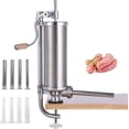 thumbnail image 1 of Farce à Saucisses, Machine à Saucisses Verticale en Acier Inoxydable avec 8 Tubes, Usage Commercial et Domestique (5LBS/3L), 1 of 6
