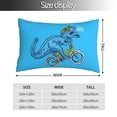 thumbnail image 4 of Disketp Pillow Covers Fun Riding Dinosaur Pattern Throw Pillow Case Cushion Covers,Cushion For Bedroom,Couch,Home-14"X20", 4 of 9