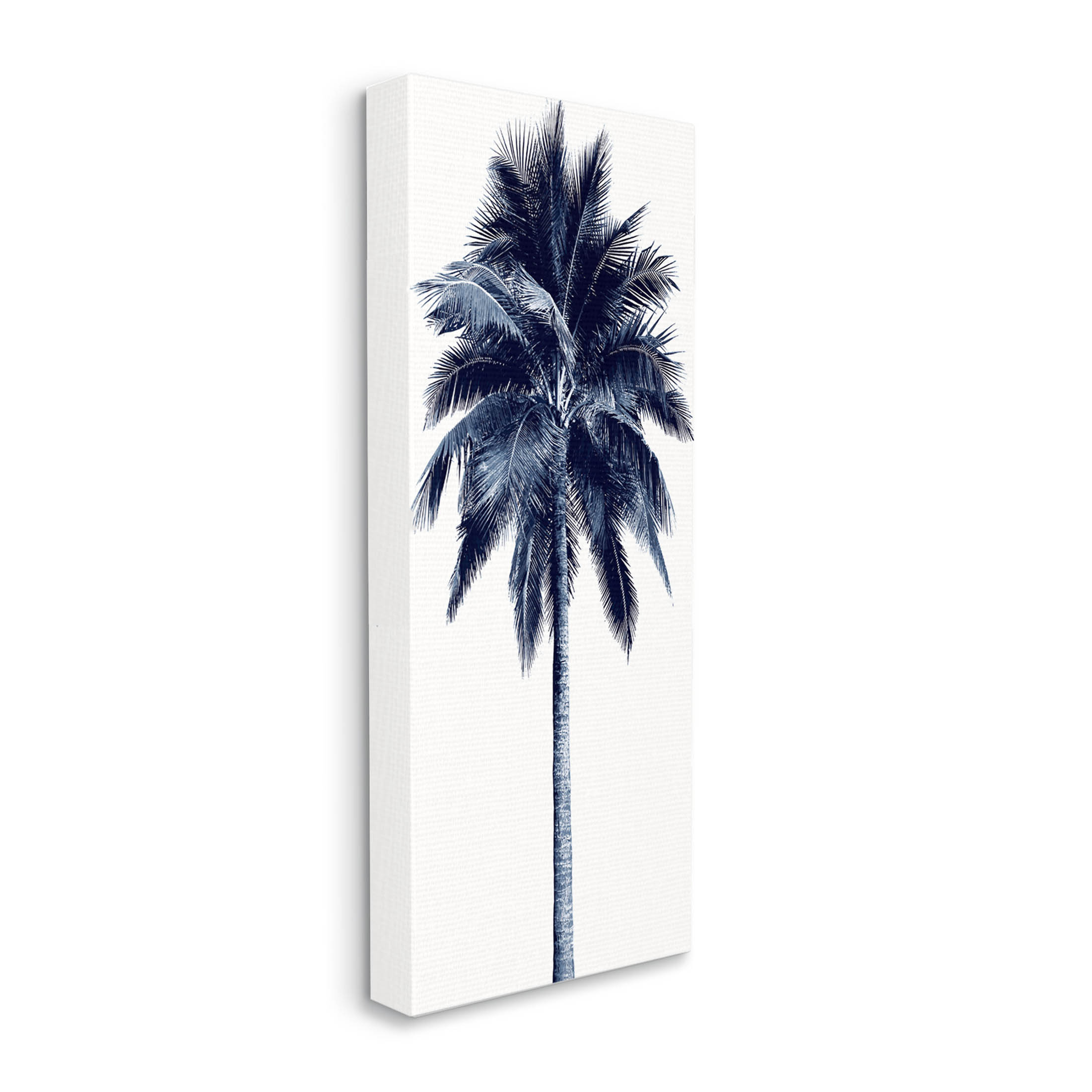 Modern Palm Tree Looming Botanical & Floral Graphic Art Gallery Wrapped Canvas Print Wall Art
