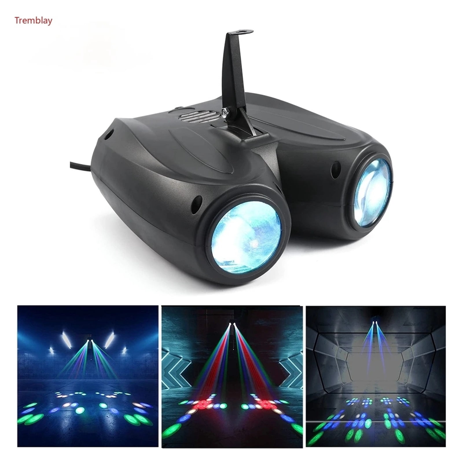 Led Double Head Disco Lamp Spotlight Colorful DJ Party Light Projector Stage Effect Lighting For Home Entertainment