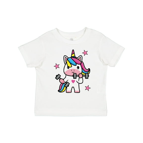 Inktastic Fitness Unicorn Weightlifting Girls Toddler T-Shirt