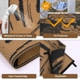 thumbnail image 4 of 9x18FT Reversible Outdoor Rug – Waterproof Plastic Straw Patio Carpet with UV Resistance – Foldable Washable Non-Slip Mat for Backyard, Camping, Balcony, Deck & RV – Black Brown, 4 of 8