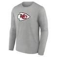 thumbnail image 2 of Men's Heather Gray Kansas City Chiefs Primary Team Logo Long Sleeve T-Shirt, 2 of 3