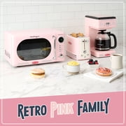 Nostalgia Retro Coffee Maker, 12-Cup Programmable Vintage Coffee Machine with Anti-Drip Carafe, Pink