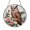 Acrylic 3.5 Inch, variant on Sacred Pearl Horned Owl and Blooming Roses Garden Suncatcher Art