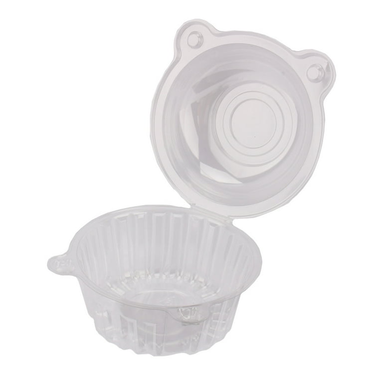 100pcs Plastic Cupcake Case Disposable Cupcake Boxes Muffin