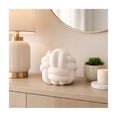 thumbnail image 3 of Knot Orb for Home Decor - Rough Sculpture and Figurine for Bathroom, Office, Room and Shelf Decor - Modern Stoneware Ceramic Accent Ornament for Living Room and Coffee Table - 8", White, 3 of 11