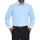 thumbnail image 1 of Camisas de vestir formales de manga larga con cuello de colores contrastantes para hombres Inspire Chic M Azul Claro, 1 of 5