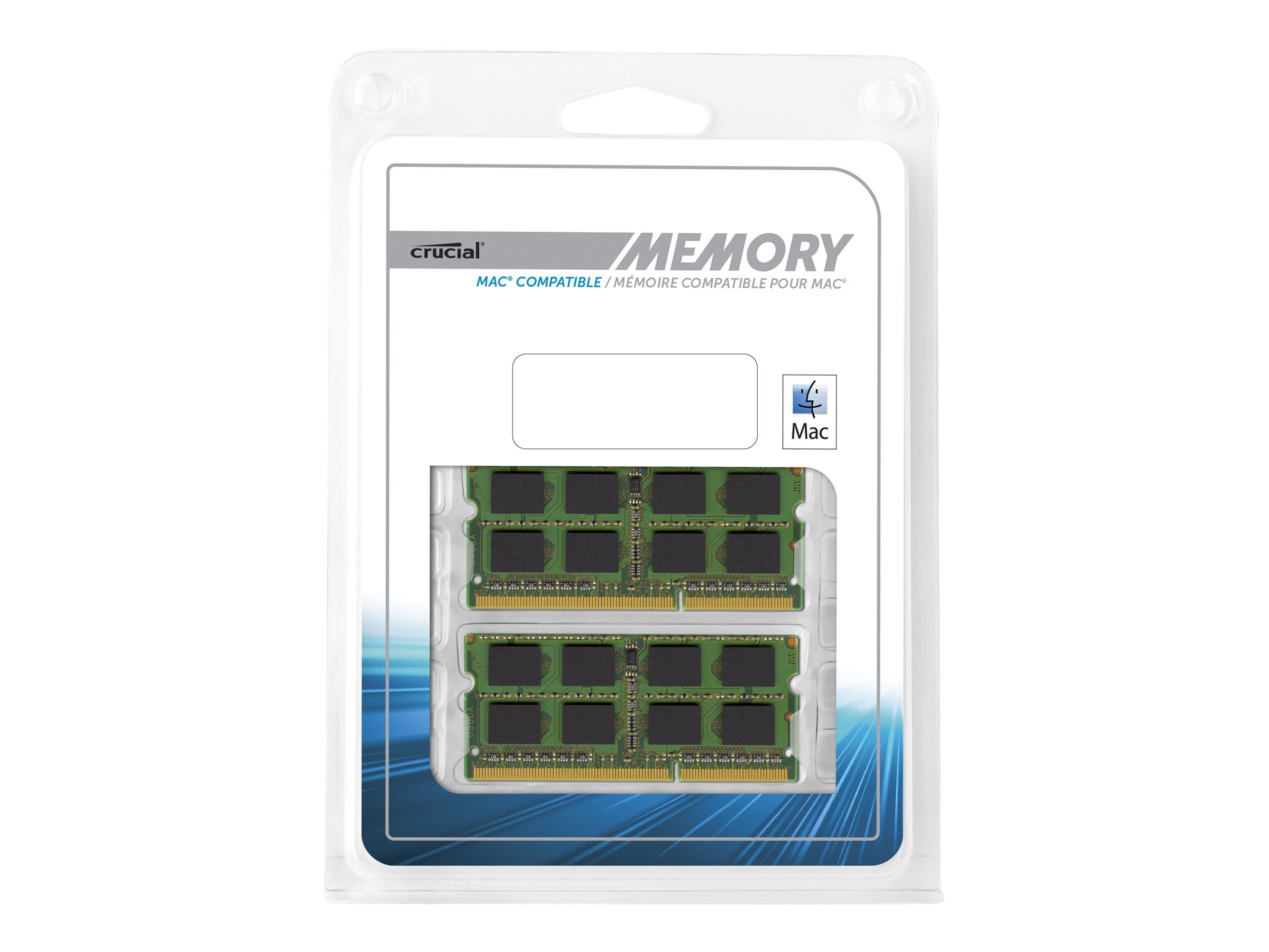Crucial 16GB Kit (8GBx2) DDR3/DDR3L 1600 MT/s (PC3-12800) SODIMM 204-Pin Memory For Mac - CT2K8G3S160BM