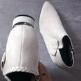 thumbnail image 6 of Beige Female Casual Boots With A Sturdy Heel And Decorative Bow Detail Suitable For Fall Winter Trends Thick Sole Design For Enhanced Durability And Fashionable Look, 6 of 9