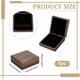 thumbnail image 2 of Caja de madera de nogal para collares, cuadrada, de 4 x 4 x 1,5 pulgadas, para exhibir colgantes, almacenamiento de joyas, estuche de regalo con cierre magnético, color marrón coco., 2 of 5
