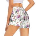 thumbnail image 2 of Uemuo Orchids Flowers Pattern Women's Athletic Shorts High Waisted Running Shorts with Liner Pockets Gym Elastic Workout Shorts-Medium, 2 of 9