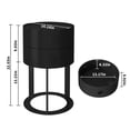 thumbnail image 5 of HLR Modern Round Nightstand Set of 2 with Drawer, 2-Tier End Table for Living Room, Bedroom, Black, 5 of 7