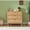 Oak, variant on PORKISS Fluted 3 Drawer Dresser for Bedroom, 31.6" Mid Century Chest of Drawers with Curved Fronts, Wood Small Dresser with Metal Handles & Storage for Hallway Living Room Entryway, Oak