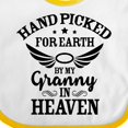 thumbnail image 4 of Inktastic Handpicked for Earth by My Granny in Heaven with Angel Wings Boys or Girls Baby Bib, 4 of 4
