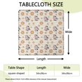 thumbnail image 2 of Beige Cow Flower Pattern Square Fitted Tablecloth with Elastic Edge,Square Table Cover,Washable Elastic Table Cover for Home Kitchen Party Decor 34"x34", 2 of 6