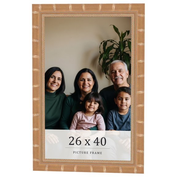 26x40 Frame Gold Real Wood Picture Frame Width 1.5 inches | Interior Frame Depth 0.5 inches |