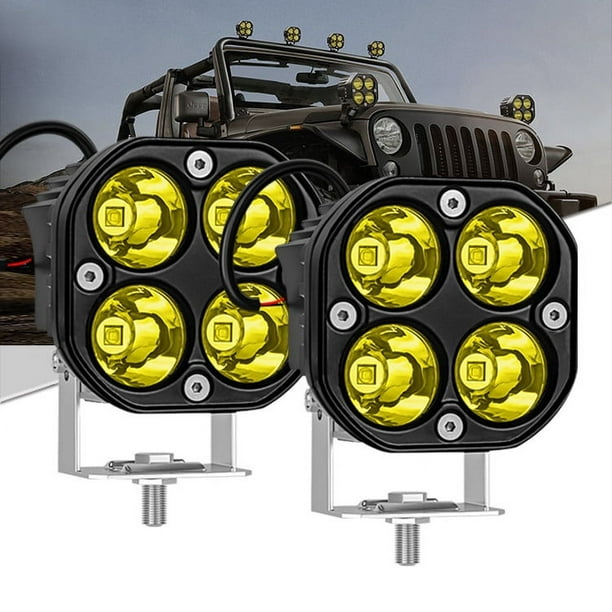 Luz de conducción LED para automóvil a prueba de agua, 3 pulgadas, trébol de cuatro hojas, 40 W, luz cuadrada pequeña, foco para camión todoterreno